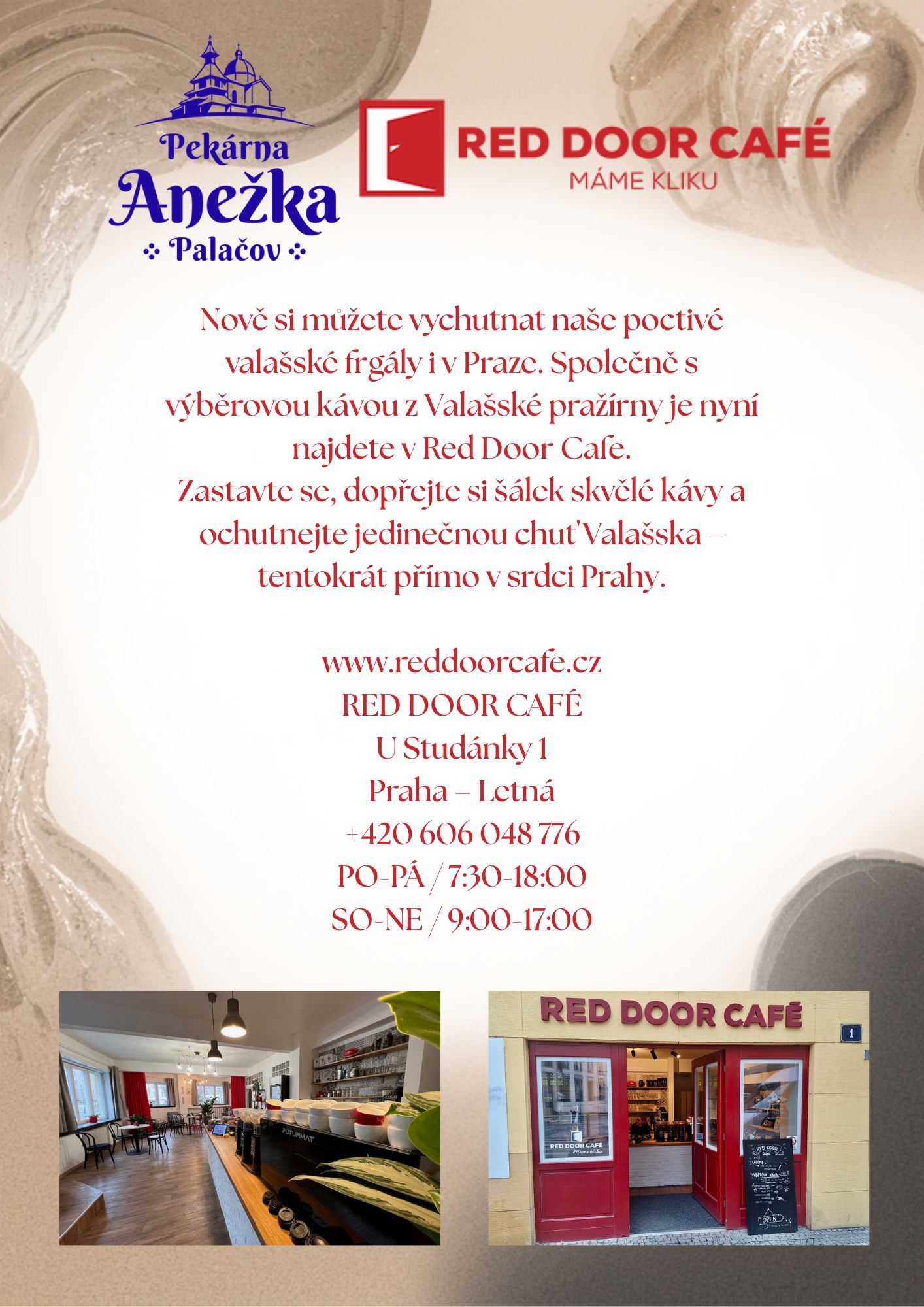 Blue Pink Floral Page Border A3 Portrait